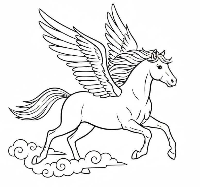 Fantastisk Pegasus fargelegging