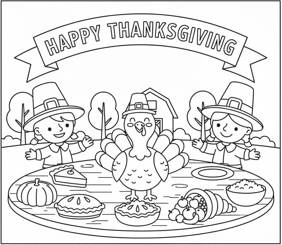 Fantastisk Thanksgiving fargelegging