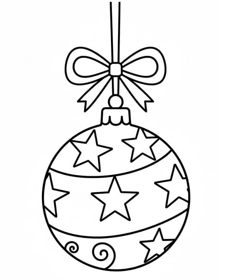 Fin Julekule fargelegging