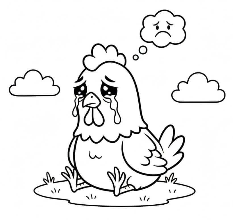 Gråtende Kylling fargelegging