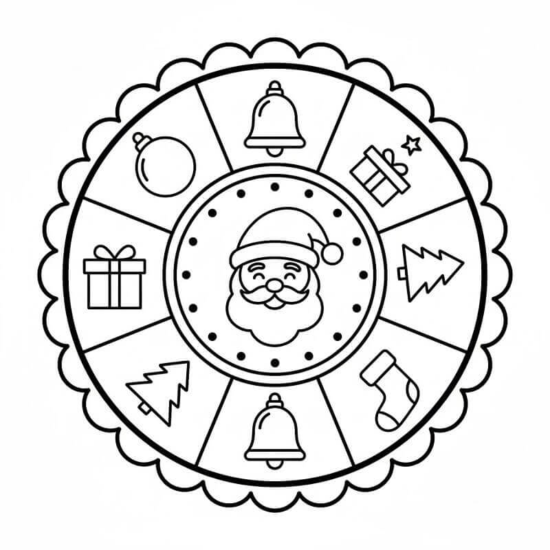 Gratis Julemandala Bilde fargelegging