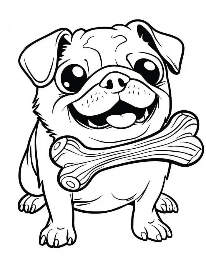 Gratis Mops Utskriftbar fargelegging