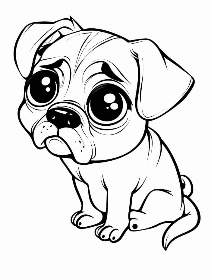 Gratis Mops å Skrive ut fargelegging