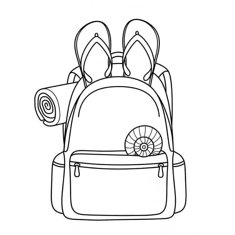 Gratis Ryggsekk for Barn fargelegging