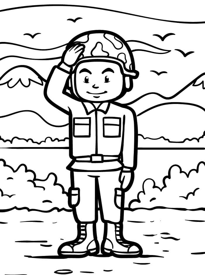 Gratis Soldat Bilde fargelegging