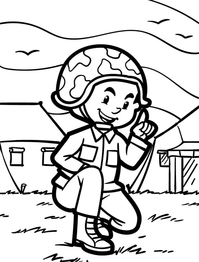 Gratis Soldat Utskriftbar fargelegging