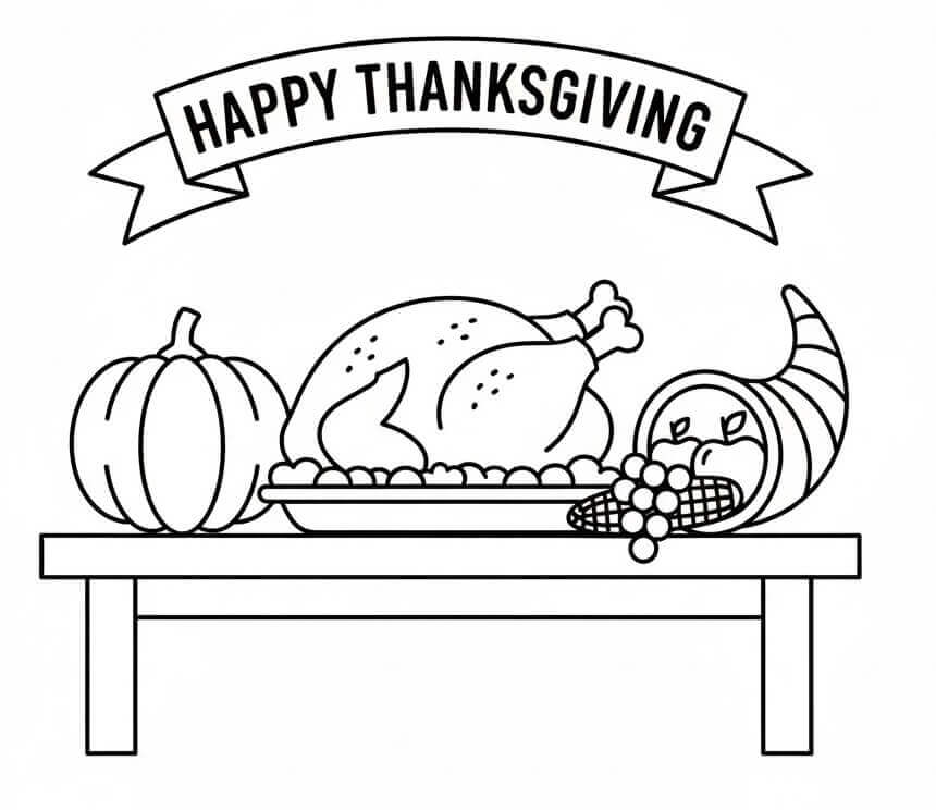 Gratis Thanksgiving fargelegging