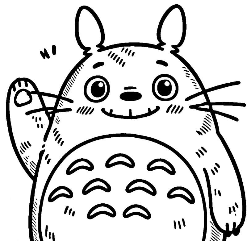 Gratis Totoro Utskriftbar fargelegging