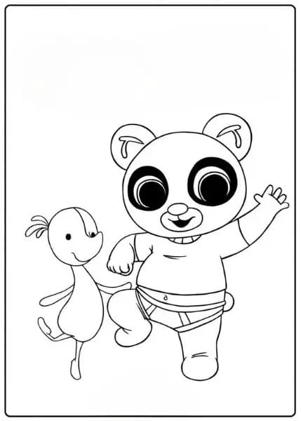 Gratis Utskriftbar Bing Kanin fargelegging