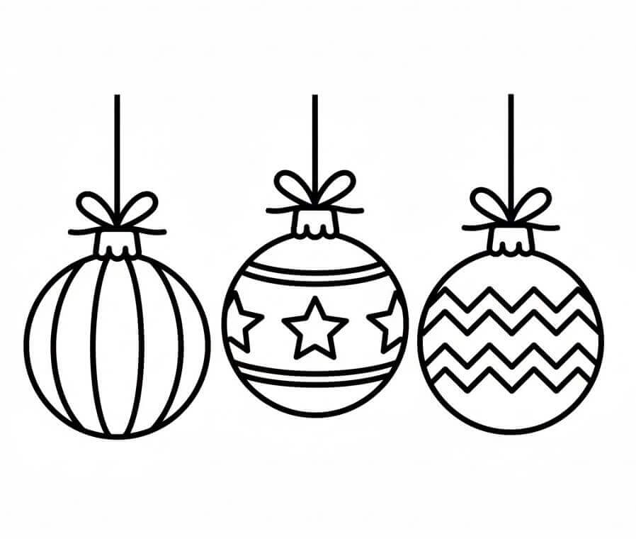 Gratis Utskriftbar Julekuler fargelegging