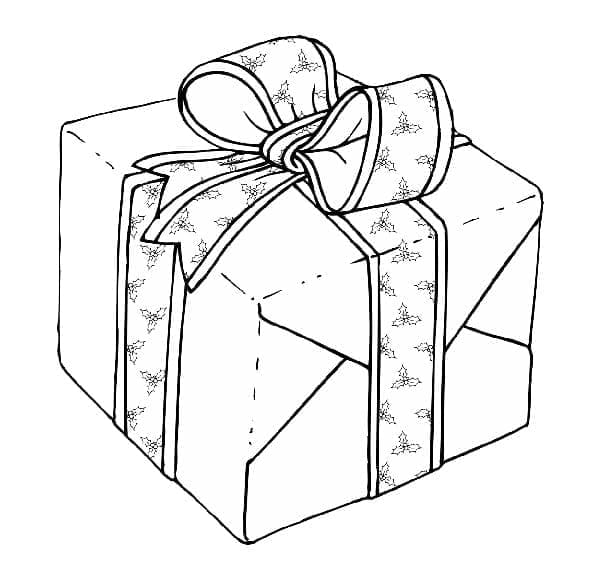 Gratis Utskriftbar Julepakke fargelegging