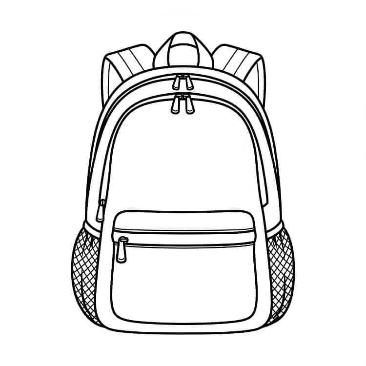 Gratis Utskriftbar Ryggsekk fargelegging