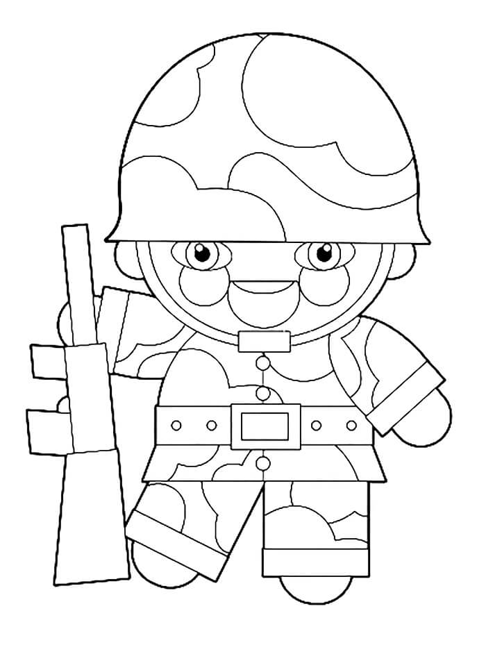 Gratis Utskriftbar Soldat fargelegging