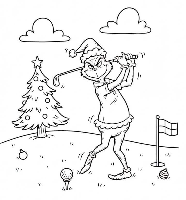 Grinch Spiller Golf fargelegging