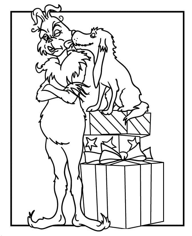 Grinch og Hund fargelegging