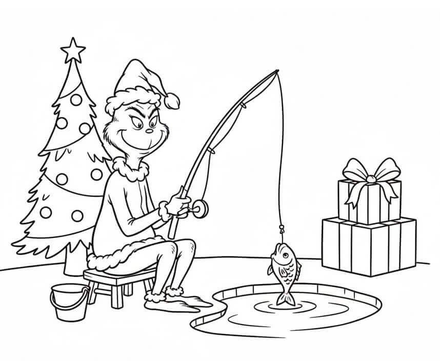 Grinch som Fisker fargelegging