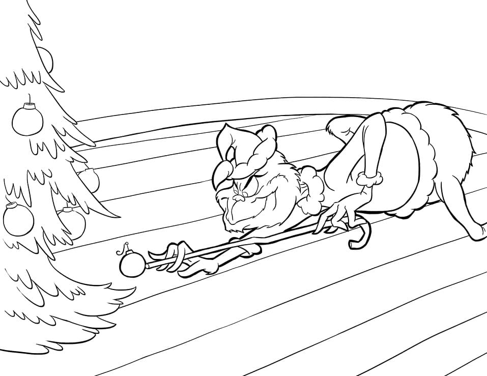 Grinchen Utskriftbar fargelegging