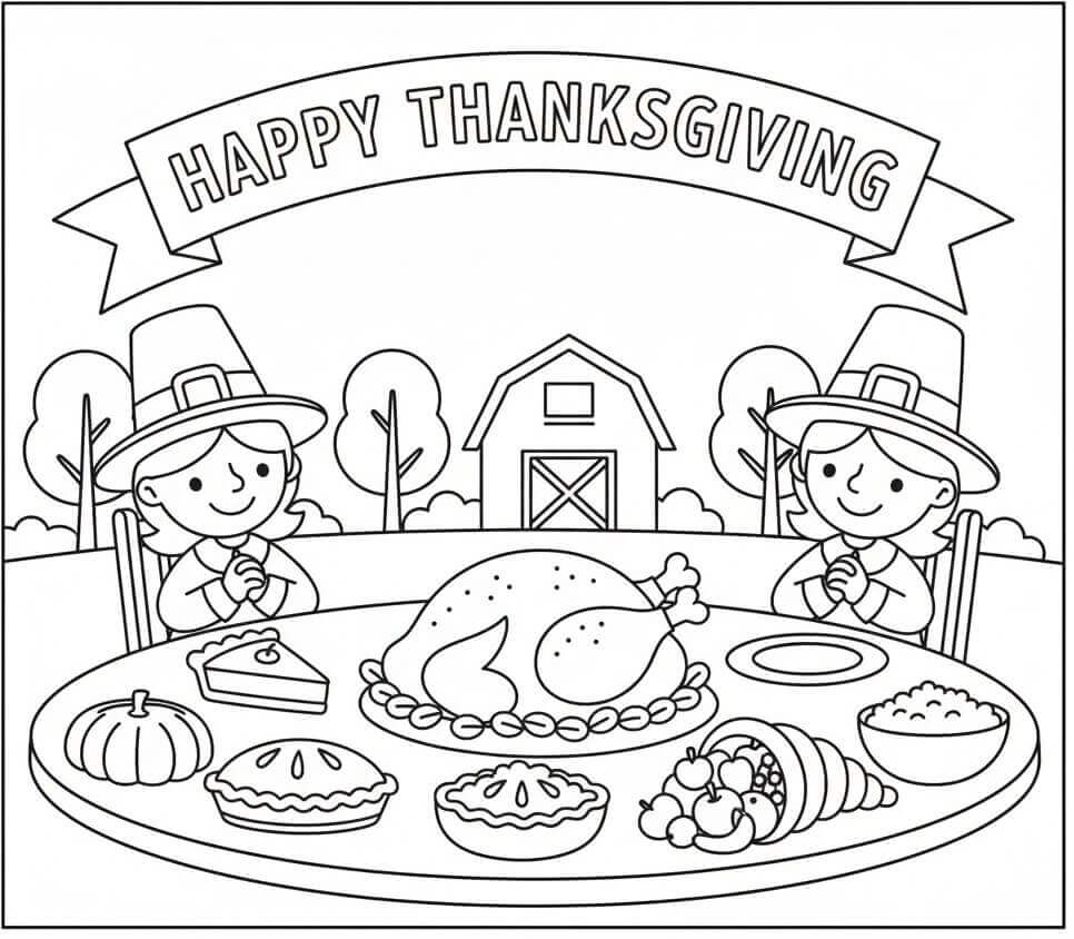 Grunnleggende Thanksgiving fargelegging