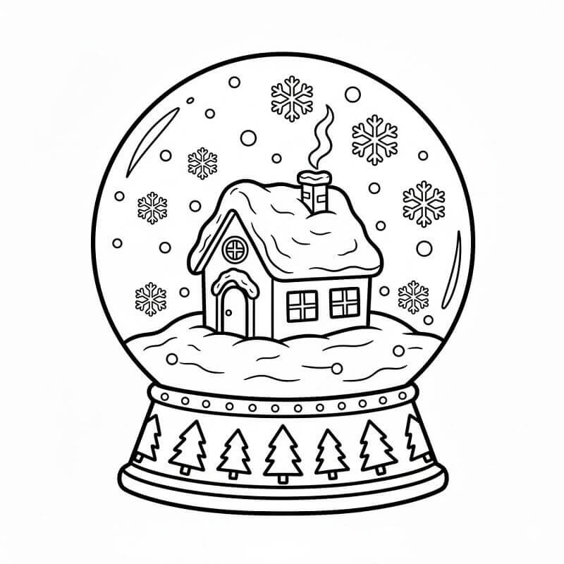 Snøkule Fargelegging