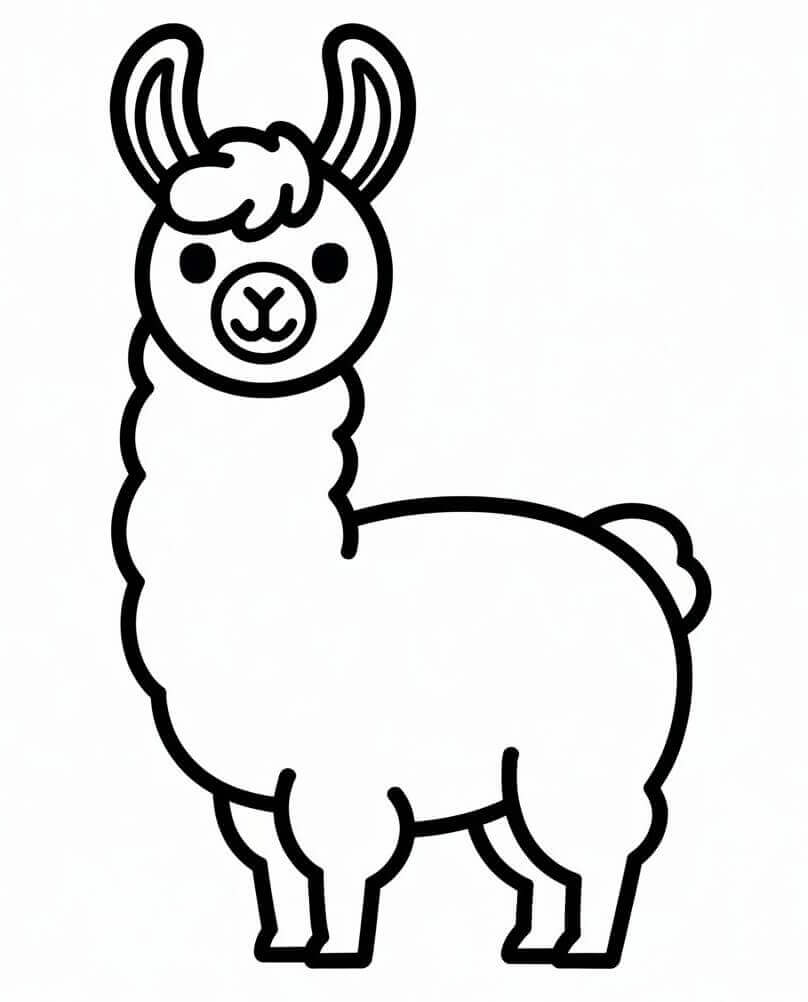 Hyggelig Lama fargelegging