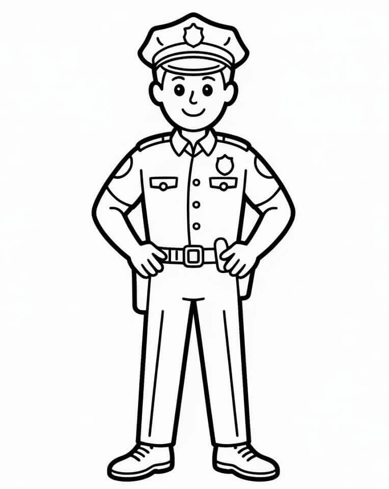 Hyggelig Politimann fargelegging