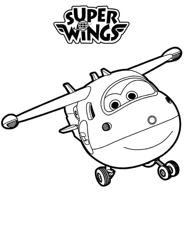 Jett fra Super Wings fargelegging