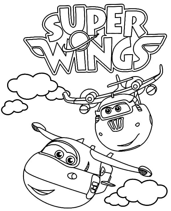 Jett og Donnie Super Wings fargelegging