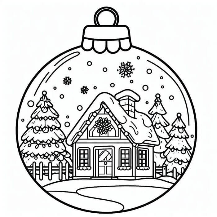 Julekule fargelegging