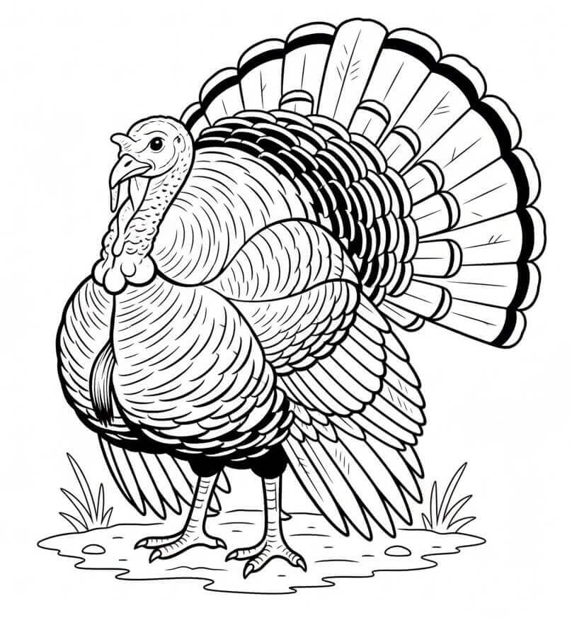 Kalkun Takksigelse fargelegging