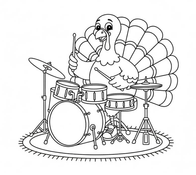 Kalkun Uten Kostnad fargelegging