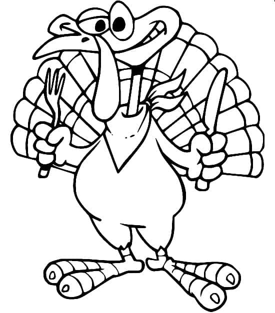 Kalkun Utskriftbar fargelegging