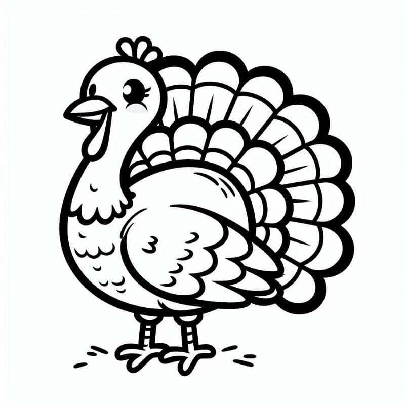 Kalkun for 1-åringer fargelegging
