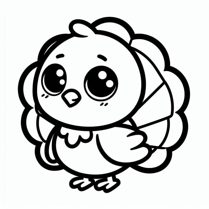 Kalkun for 3-åringer fargelegging