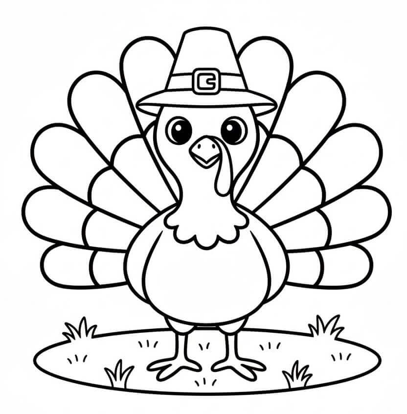 Kalkun på Takksigelse fargelegging