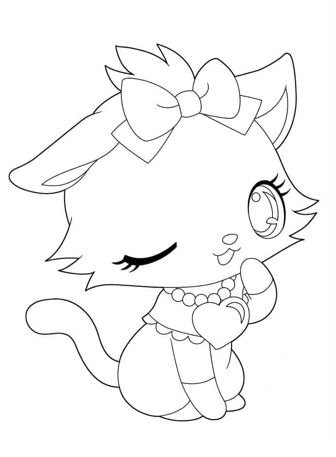 Kawaii Kattunge fargelegging