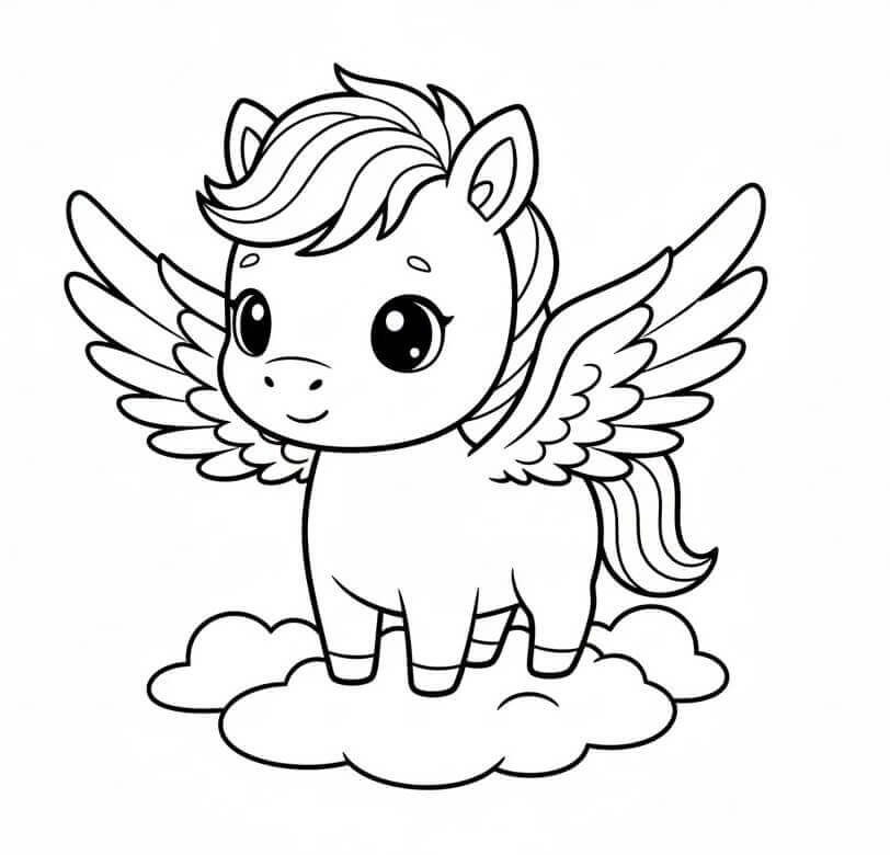 Kawaii Pegasus fargelegging