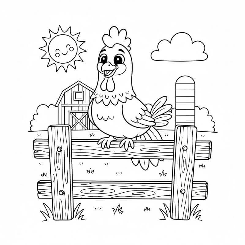 Kylling på Gjerdef fargelegging