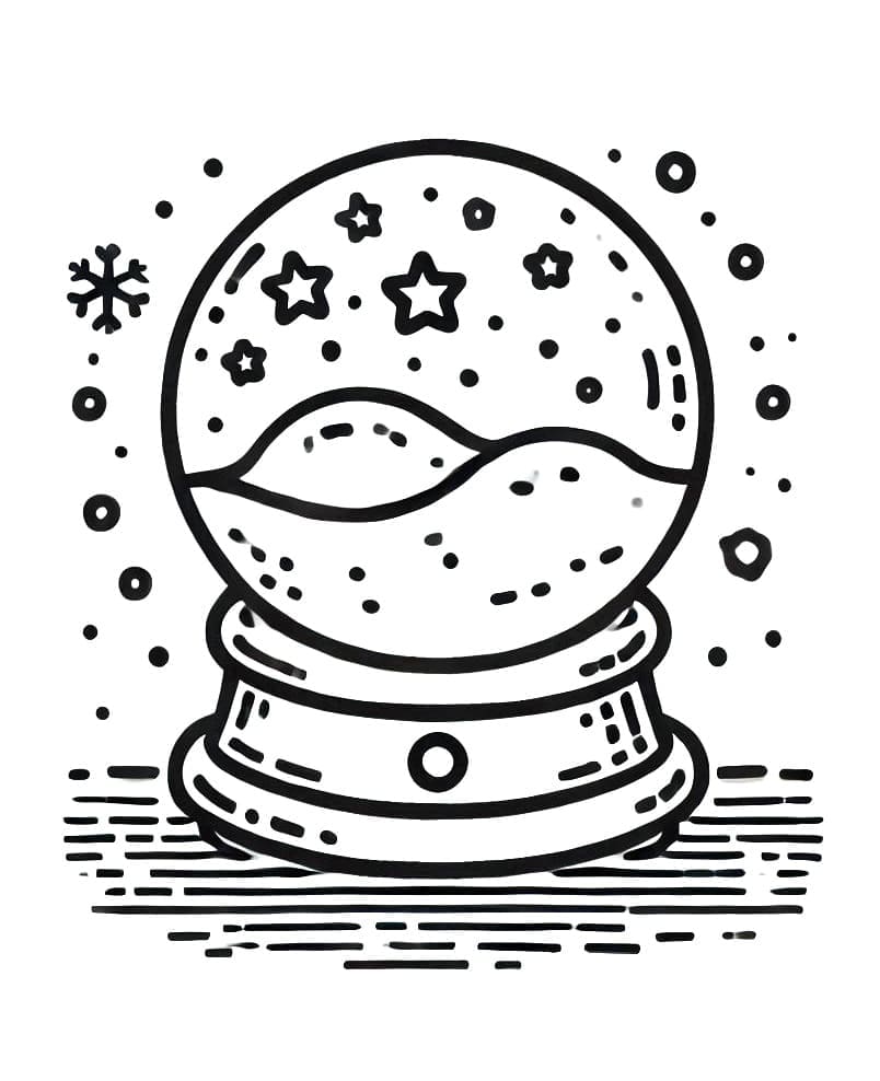 Lett Snøkule fargelegging