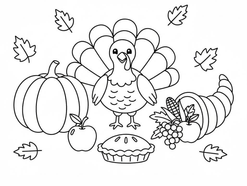 Lett Thanksgiving fargelegging