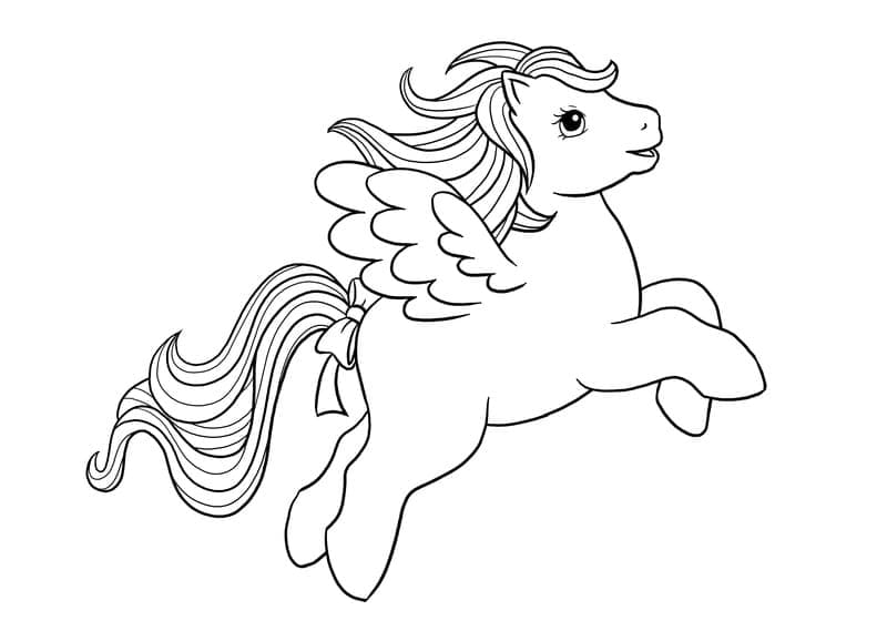 Liten Søt Pegasus fargelegging