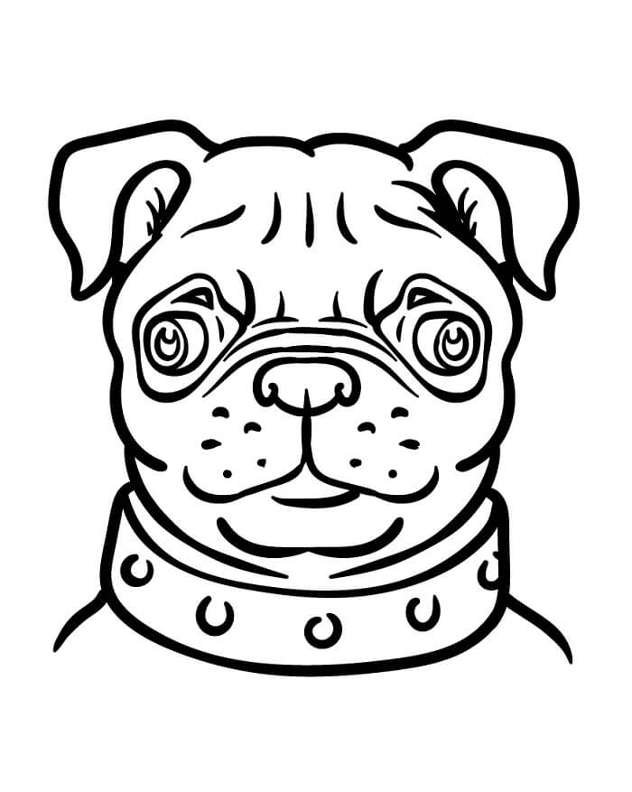 Mops Utskriftbar for Barn fargelegging