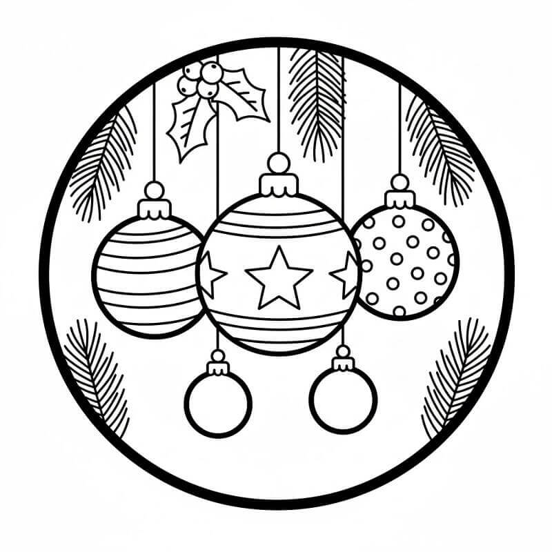 Nydelig Julekuler fargelegging