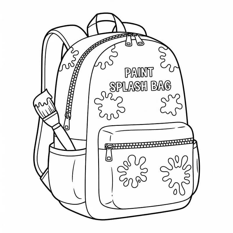 Ryggsekk Utskriftbar for Barn fargelegging