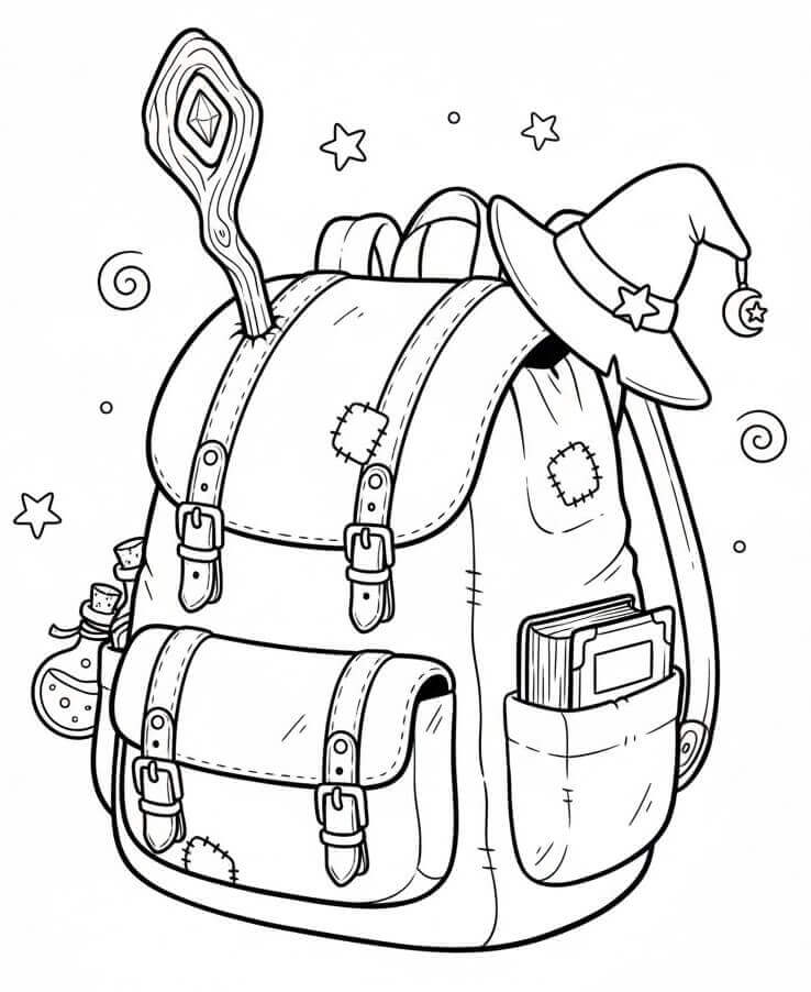 Ryggsekk Utskriftbart Bilde fargelegging