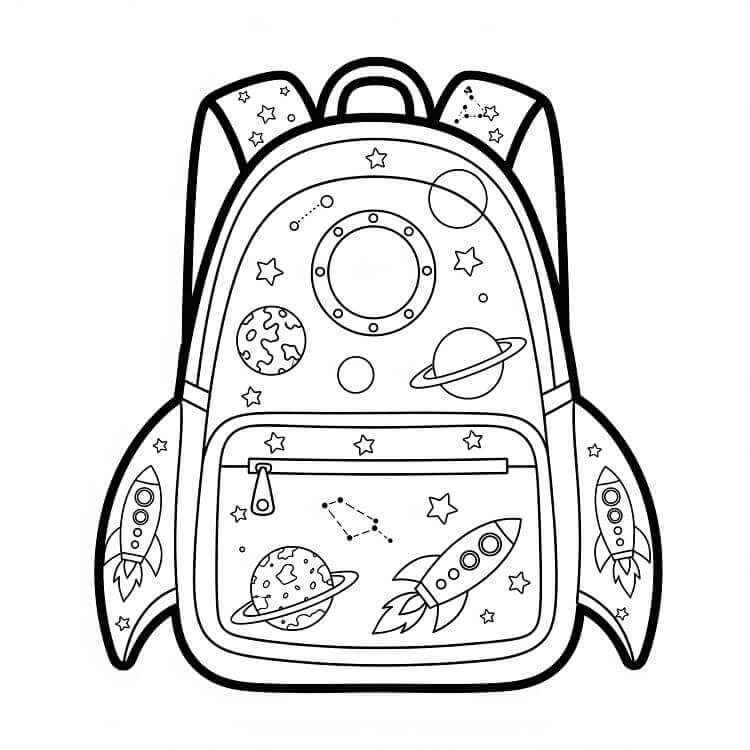 Skoleryggsekk fargelegging