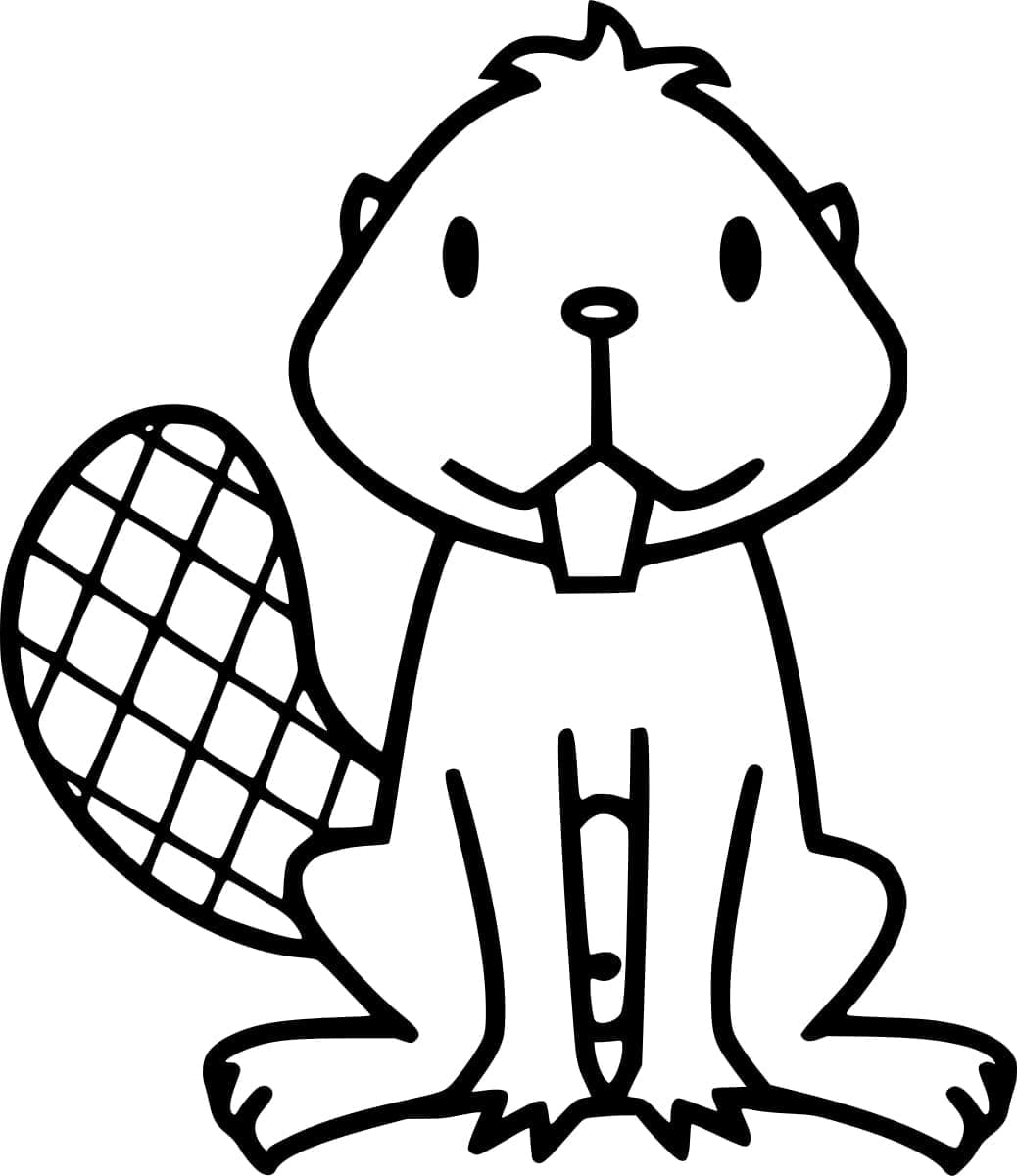 Skriv ut Bever fargelegging