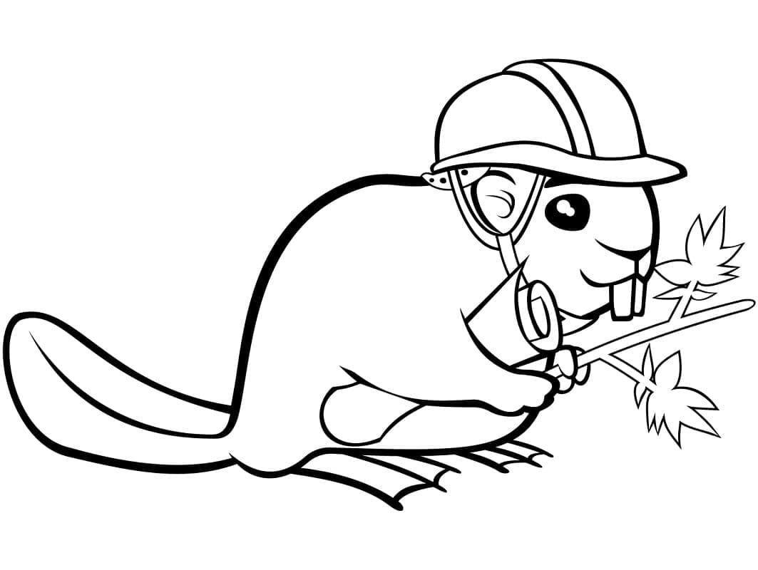 Skriv ut Gratis Bever fargelegging