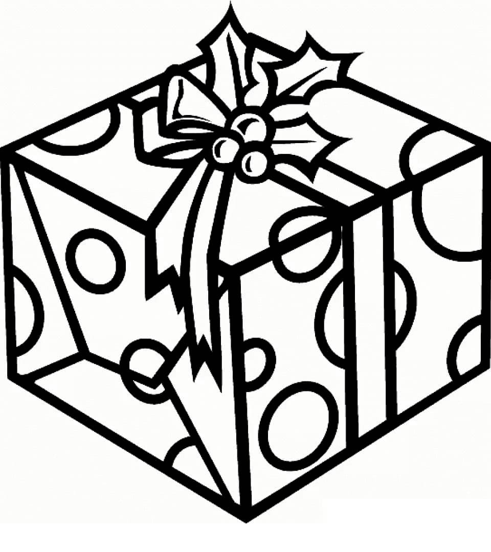 Skriv ut Julepakke fargelegging