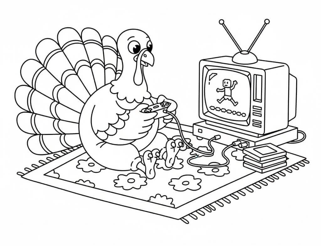 Skriv ut Kalkun fargelegging