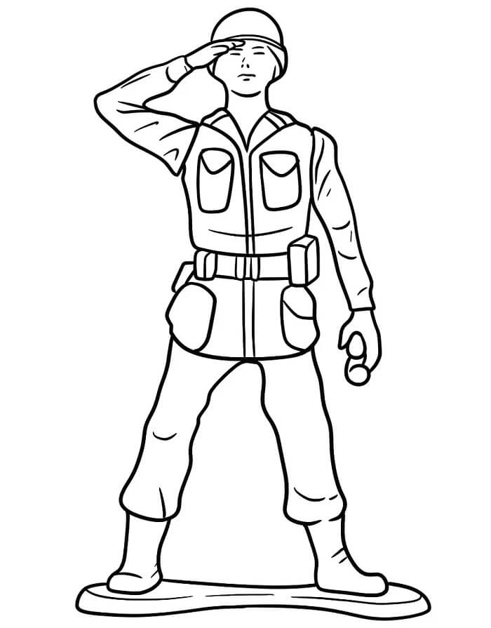 Skriv ut Soldat fargelegging